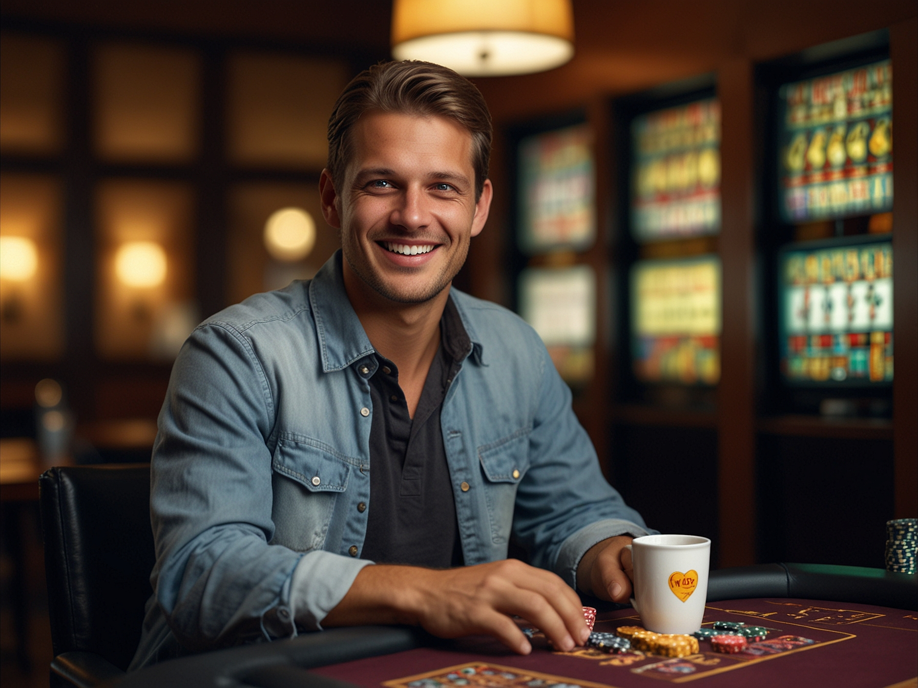 Spieler am Laptop bei SG Casino